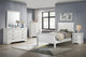 Louis Philippe Bed 5-Piece Set in White