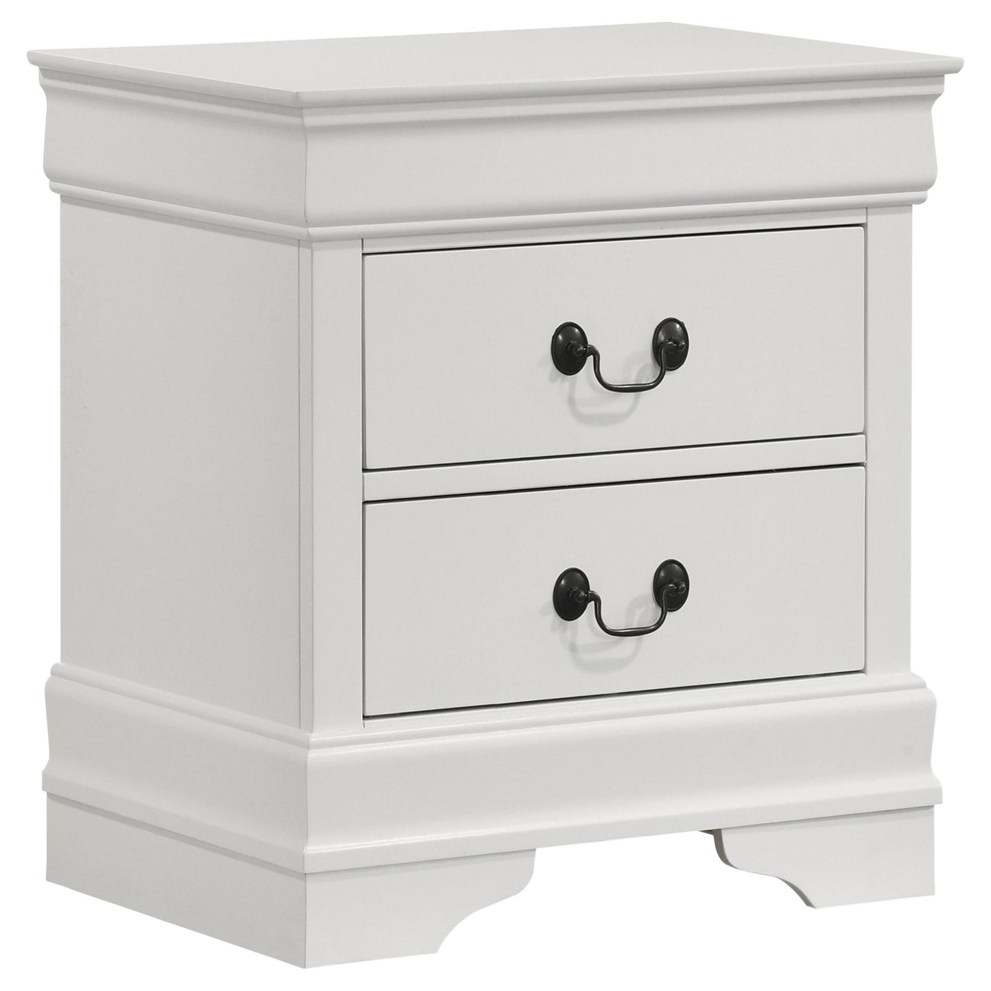 Louis Philippe Bed 5-Piece Set in White