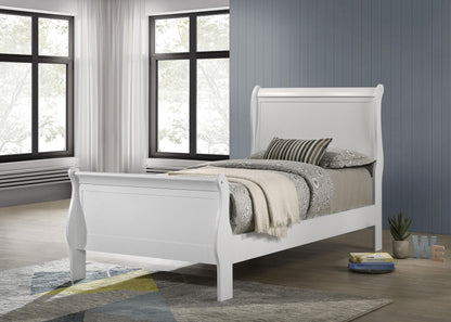 Louis Philippe Twin Bed - White