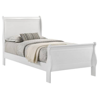Louis Philippe Twin Bed - White