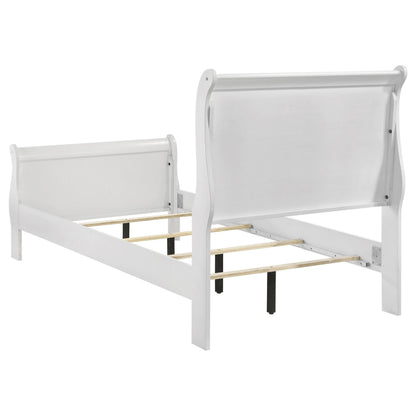 Louis Philippe Twin Bed - White