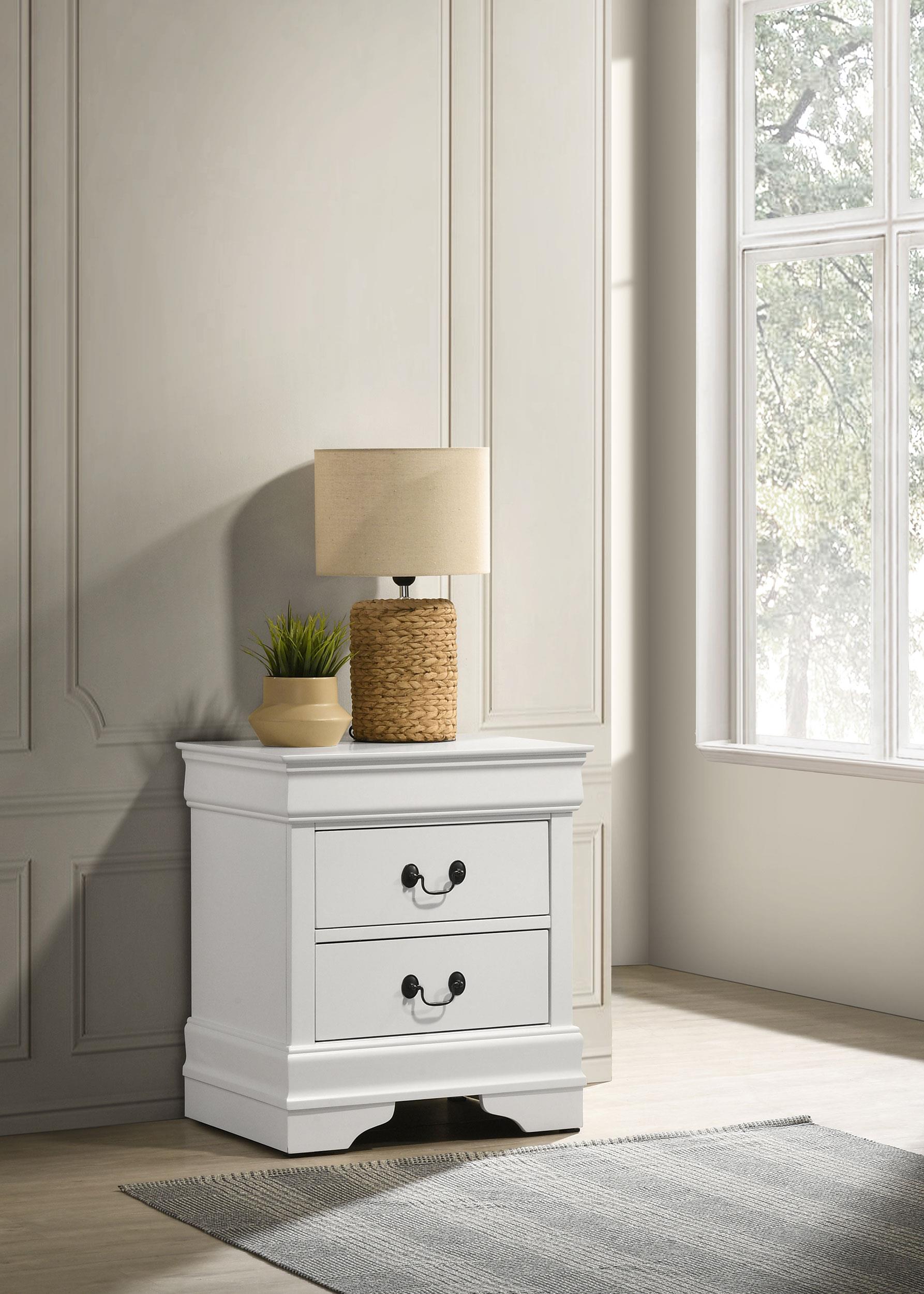 Louis Philippe Nightstand - White