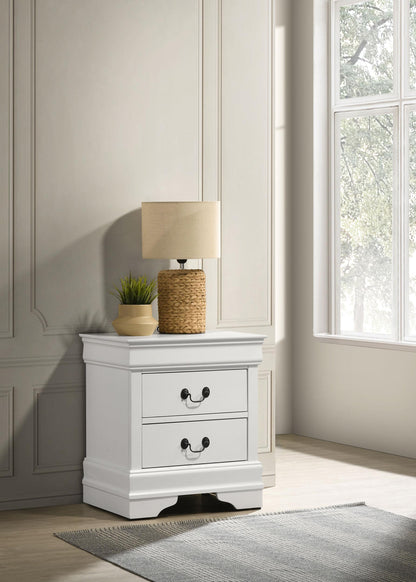 Louis Philippe Nightstand - White