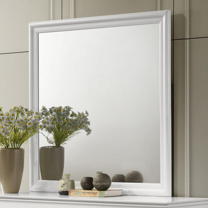 Louis Philippe Dresser Mirror - White