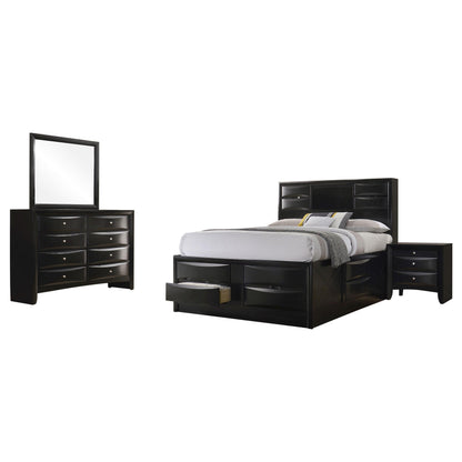 Briana Bed 4-Piece Set in Black