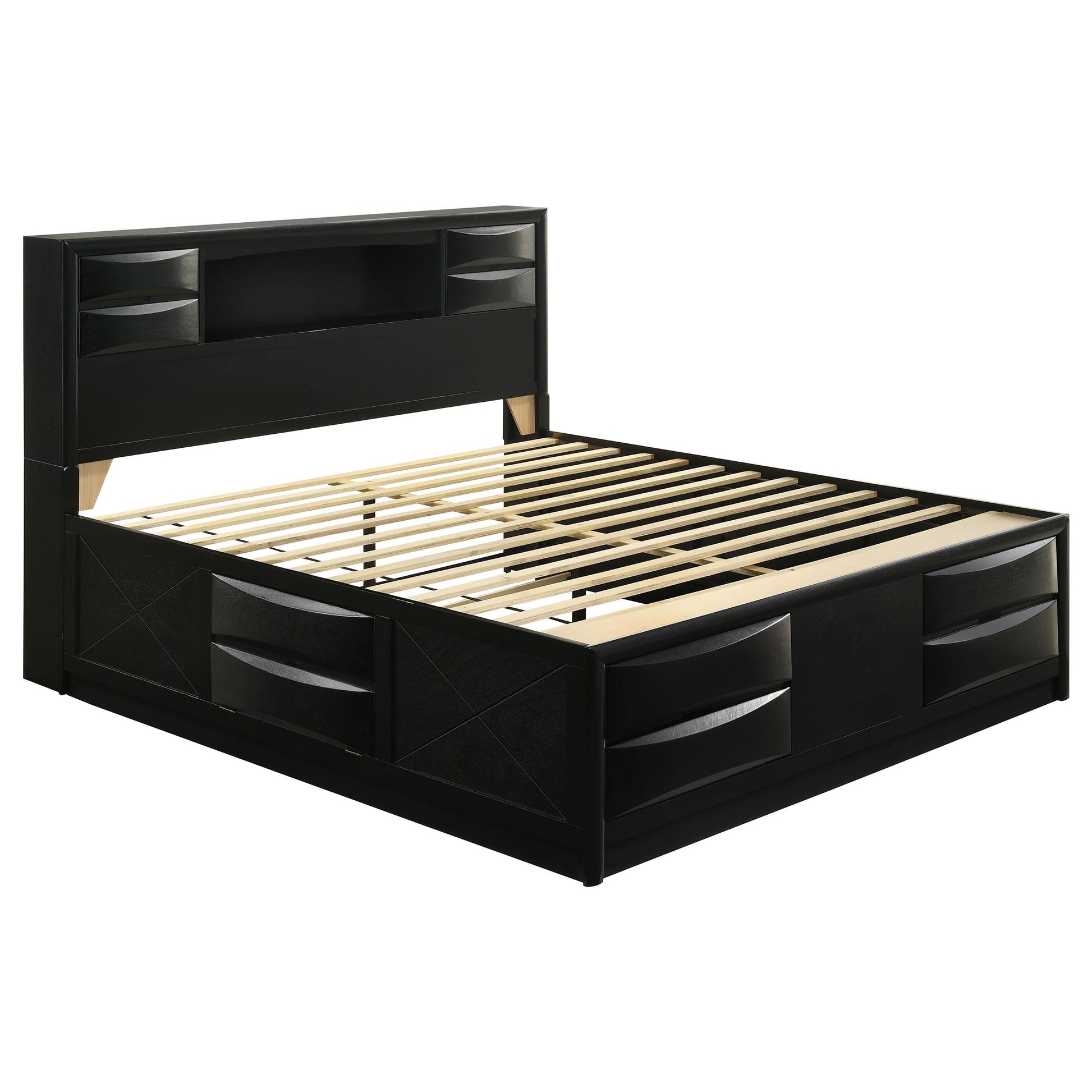 Briana Bed 4-Piece Set in Black