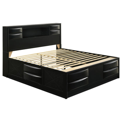Briana Bed 4-Piece Set in Black