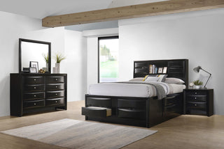 Briana Bed 4-Piece Set in Black
