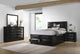 Briana Bed 4-Piece Set in Black