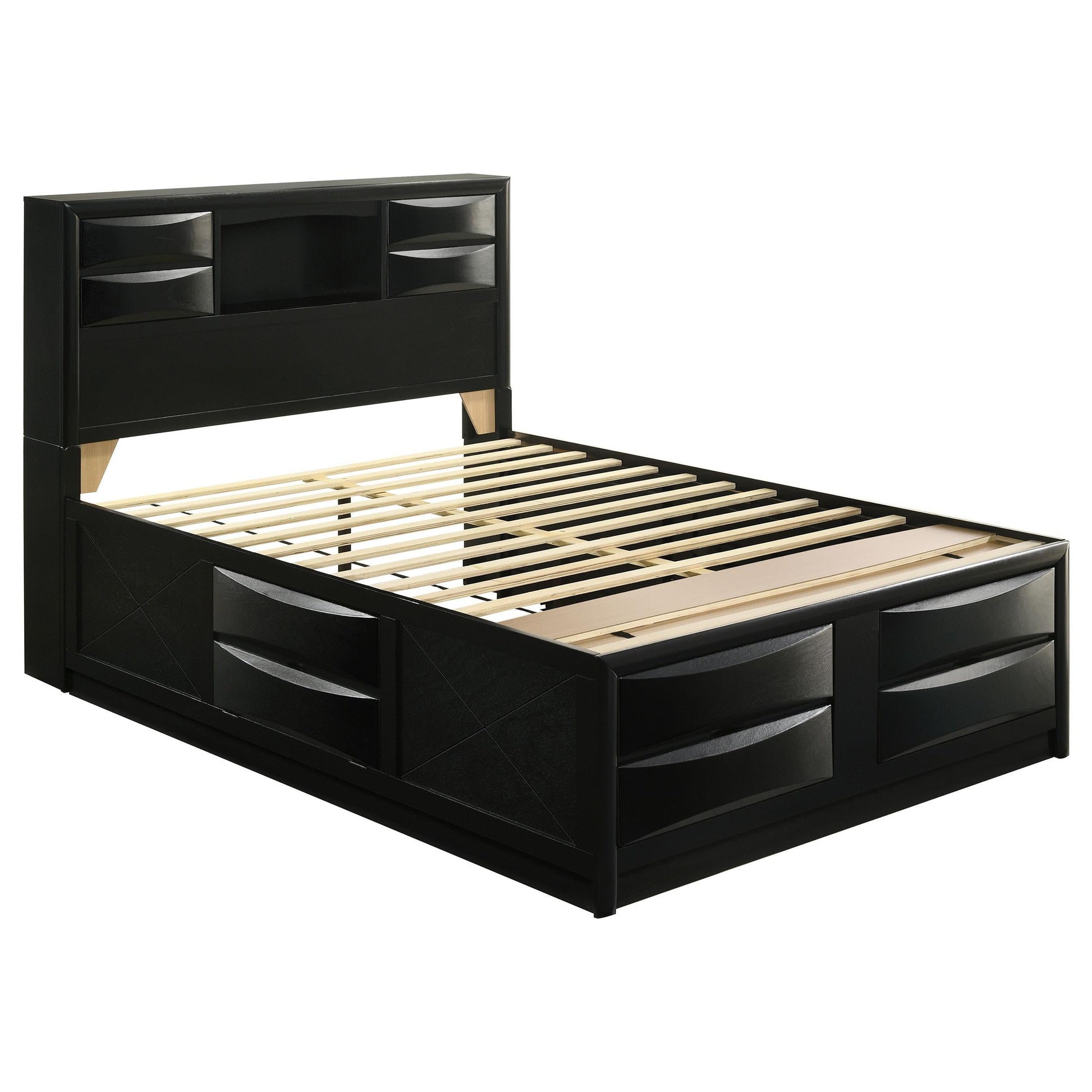 Briana Bed 4-Piece Set in Black