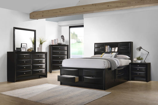 Briana Bed 5-Piece Set in Black