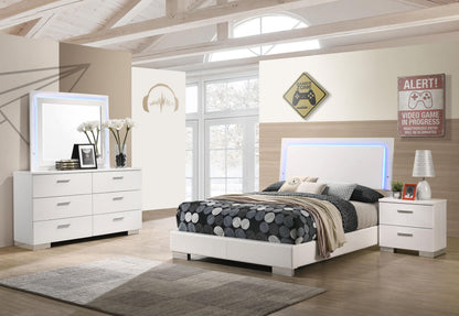 Felicity Full Bed 4-Piece Set - White High Gloss