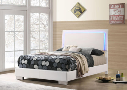 Felicity Full Bed - White High Gloss