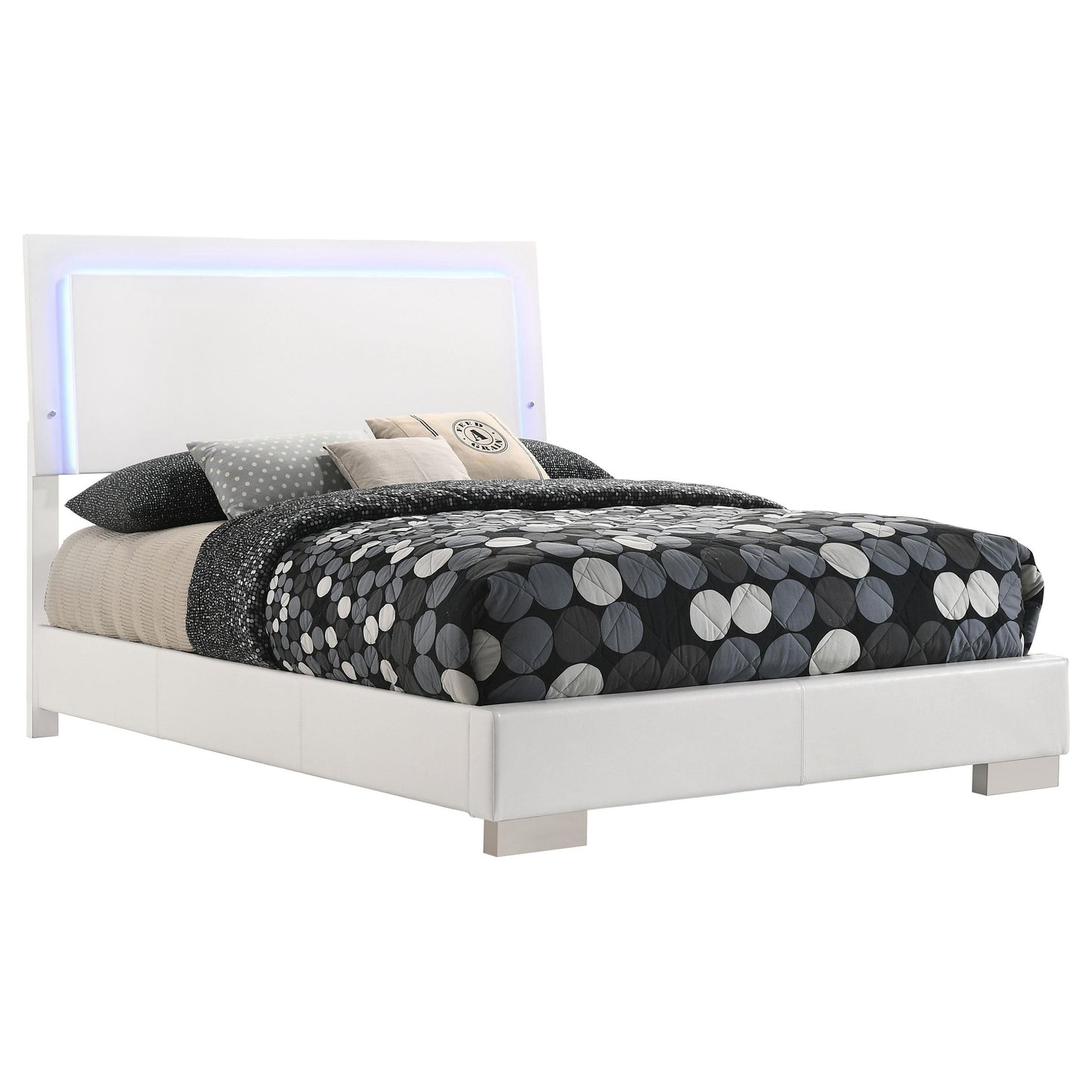 Felicity Full Bed - White High Gloss
