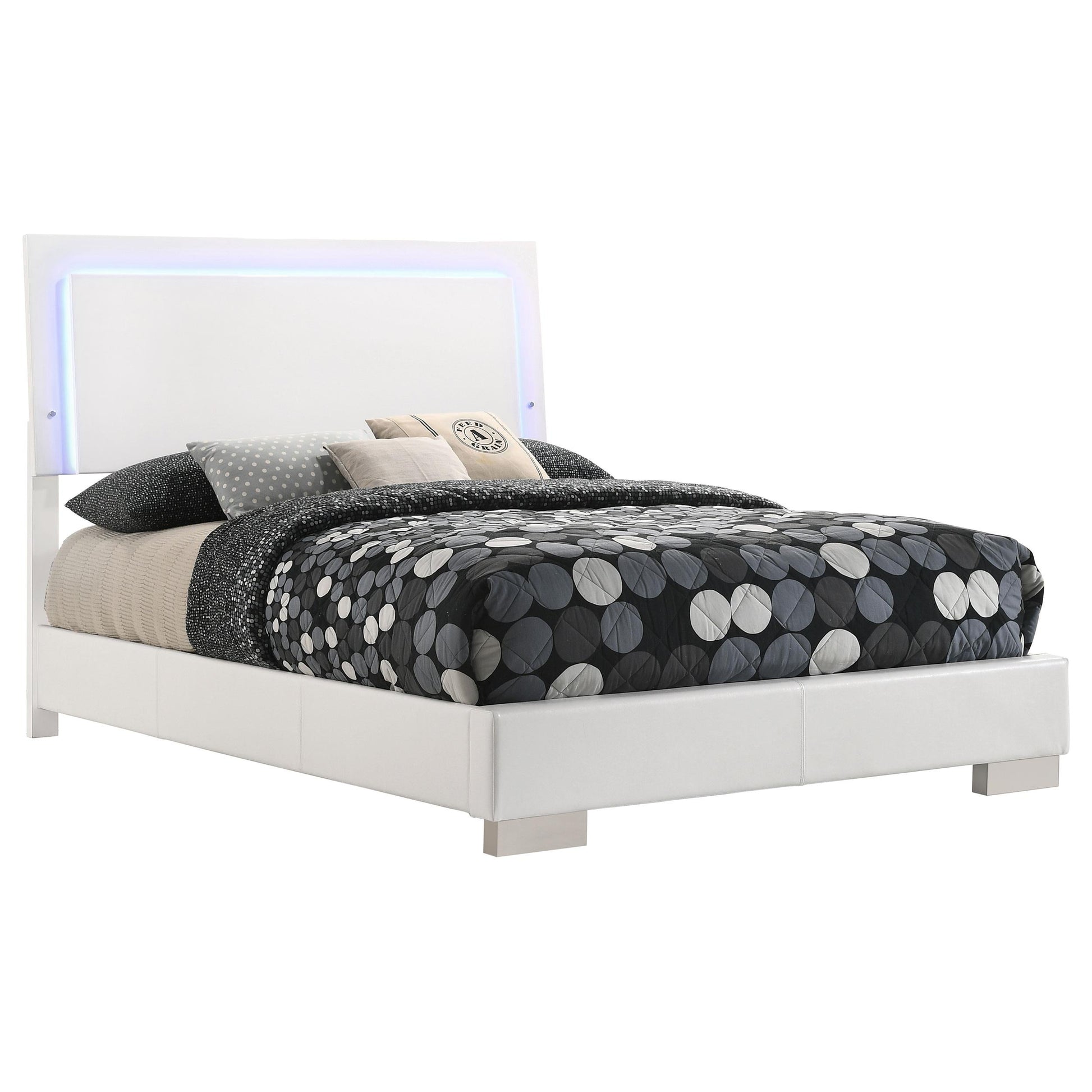 Felicity Full Bed - White High Gloss