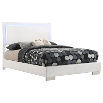 Felicity Full Bed - White High Gloss
