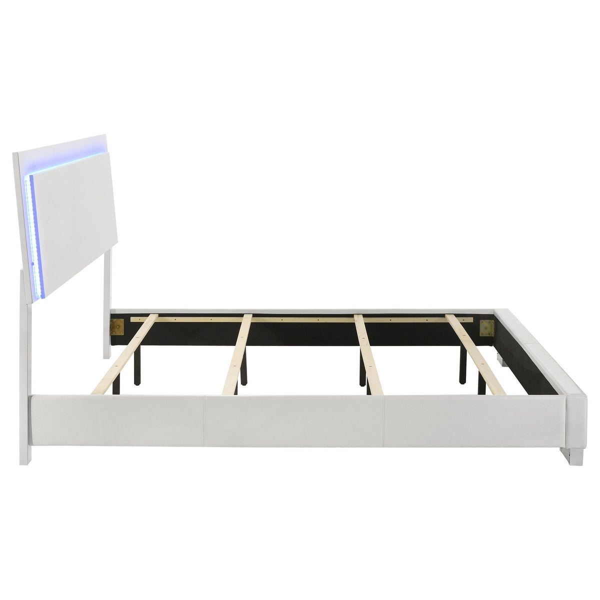 Felicity E King Bed in White High Gloss - Coaster Furniture