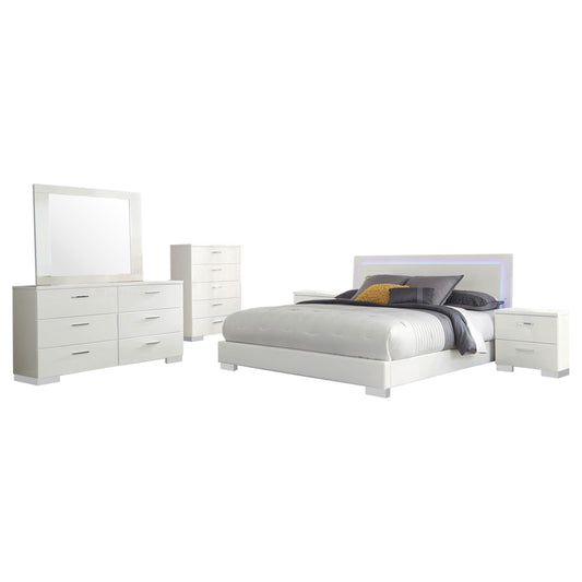 Felicity 6-Piece Set in White High Gloss