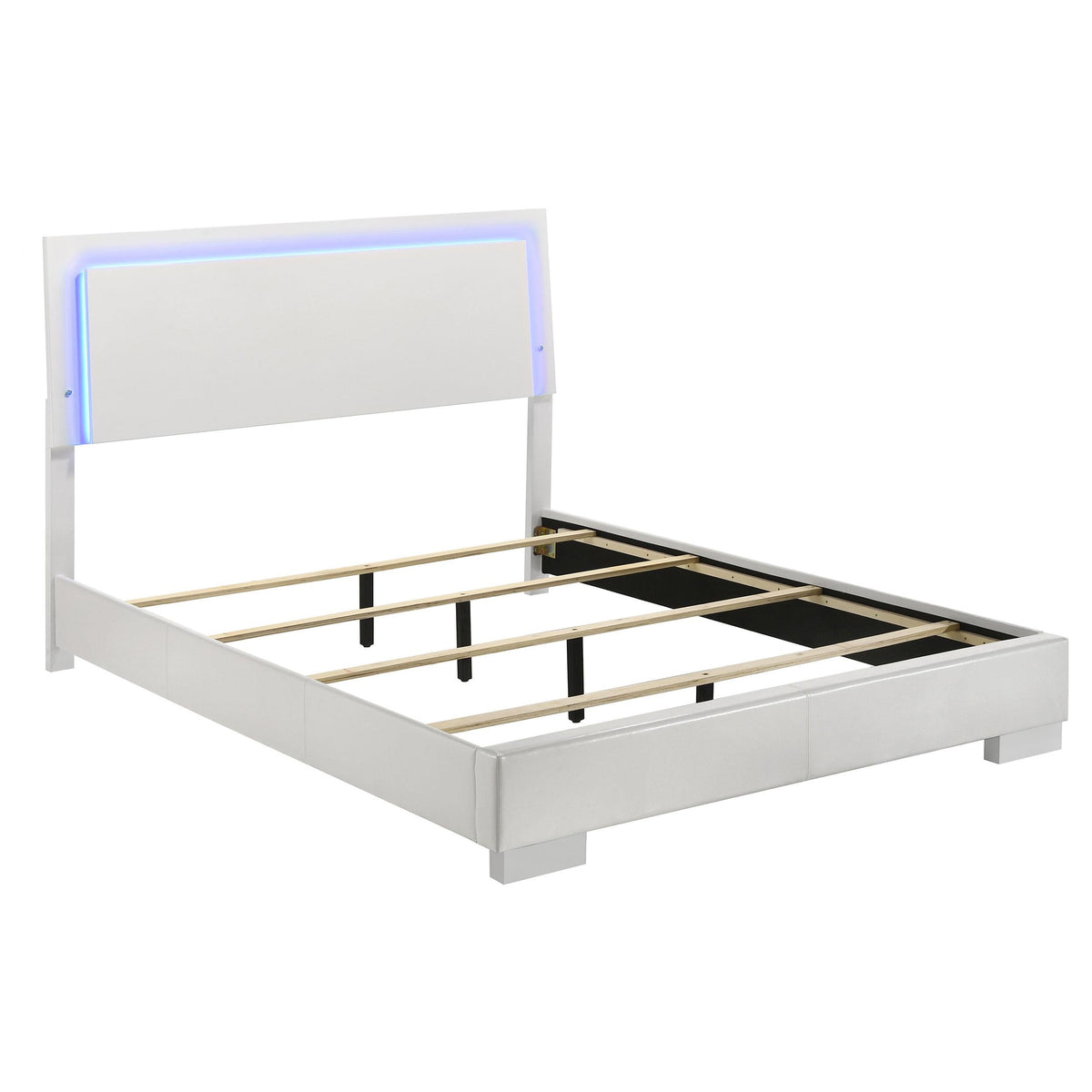 Felicity Queen Bed in White High Gloss - Coaster Furniture