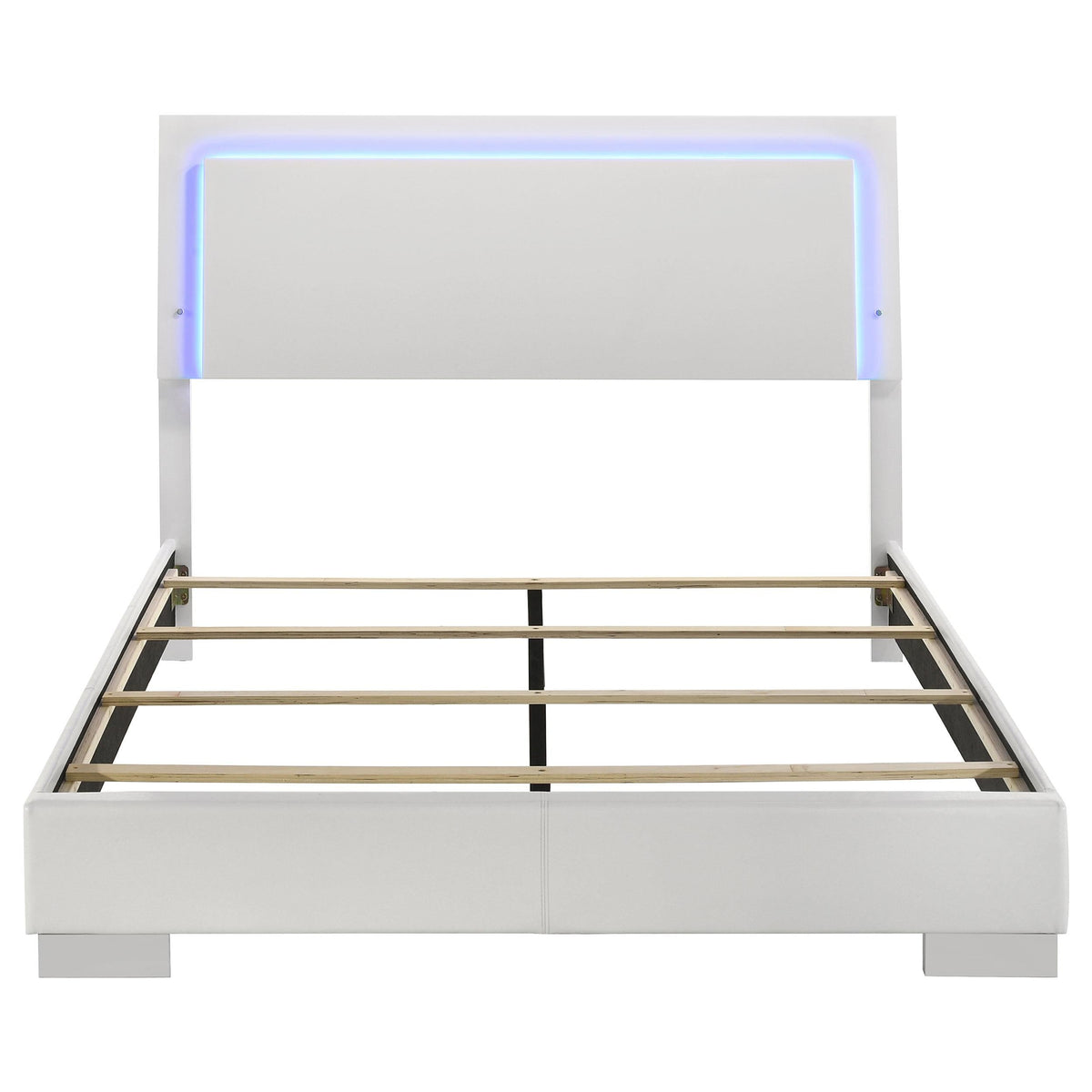Felicity Queen Bed in White High Gloss - Coaster Furniture
