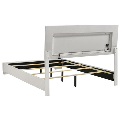 Felicity Queen Bed in White High Gloss - Coaster Furniture