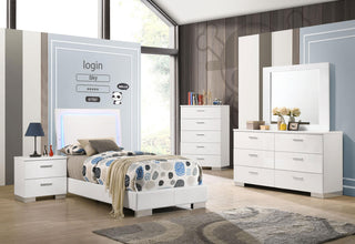 Felicity 5-Piece Set in White High Gloss