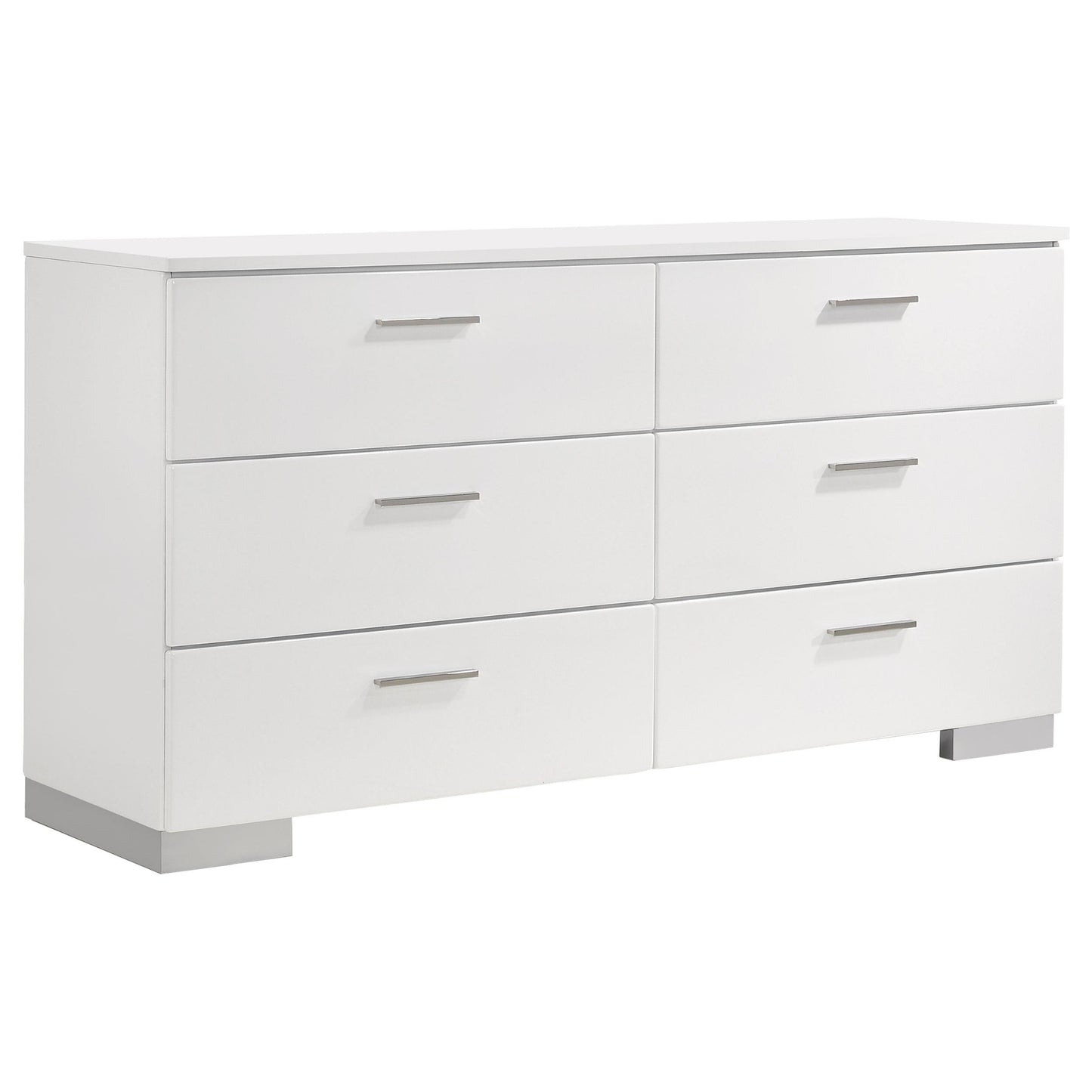 Felicity 5-Piece Set in White High Gloss