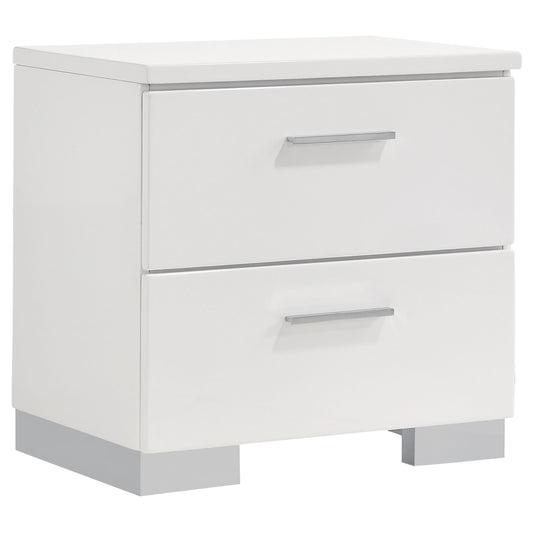 Felicity Nightstand in White High Gloss - Coaster Furniture