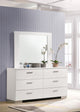 Felicity Dresser With Mirror in White High Gloss - Coaster Furniture