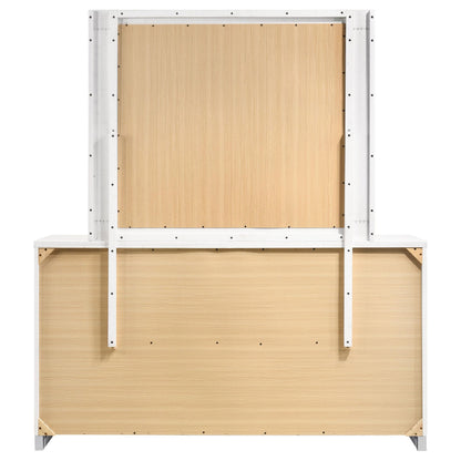 Felicity Dresser With Mirror in White High Gloss - Coaster Furniture