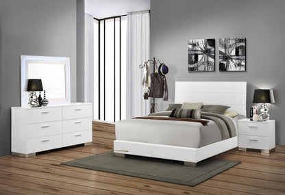 Felicity Dresser Mirror in White High Gloss - Coaster Furniture