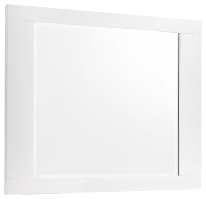 Felicity Dresser Mirror in White High Gloss - Coaster Furniture