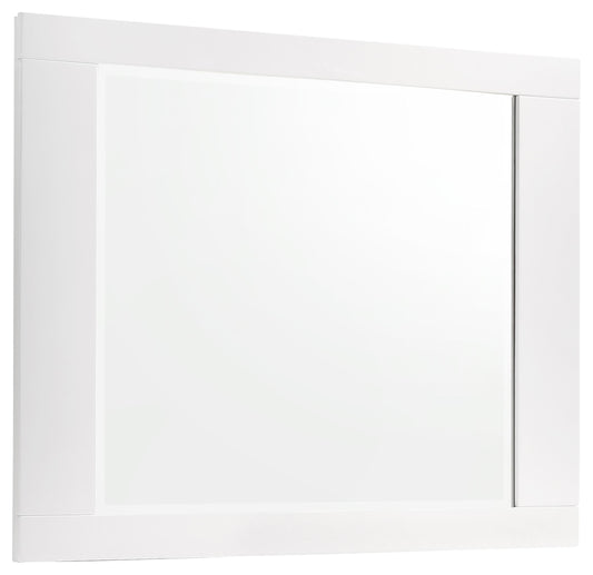 Felicity Dresser Mirror in White High Gloss - Coaster Furniture