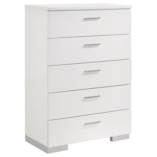 Felicity Chest in White High Gloss - Coaster Furniture
