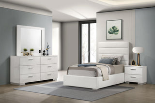 Felicity Bed 4-Piece Set in White