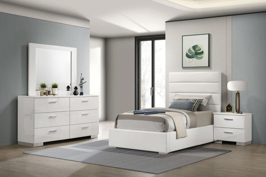 Felicity Bed 4-Piece Set in White