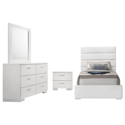 Felicity Bed 4-Piece Set in White