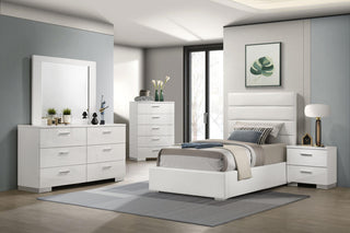 Felicity Twin Bed 5-Piece Set - White