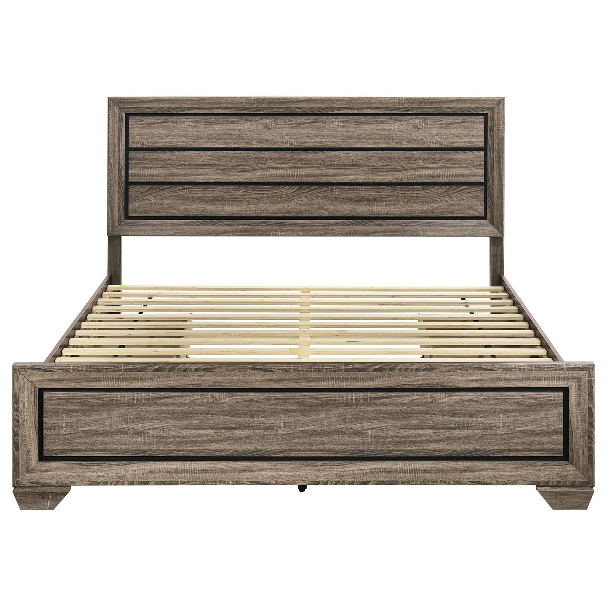 Kauffman E King Bed in Washed Taupe - Coaster Furniture