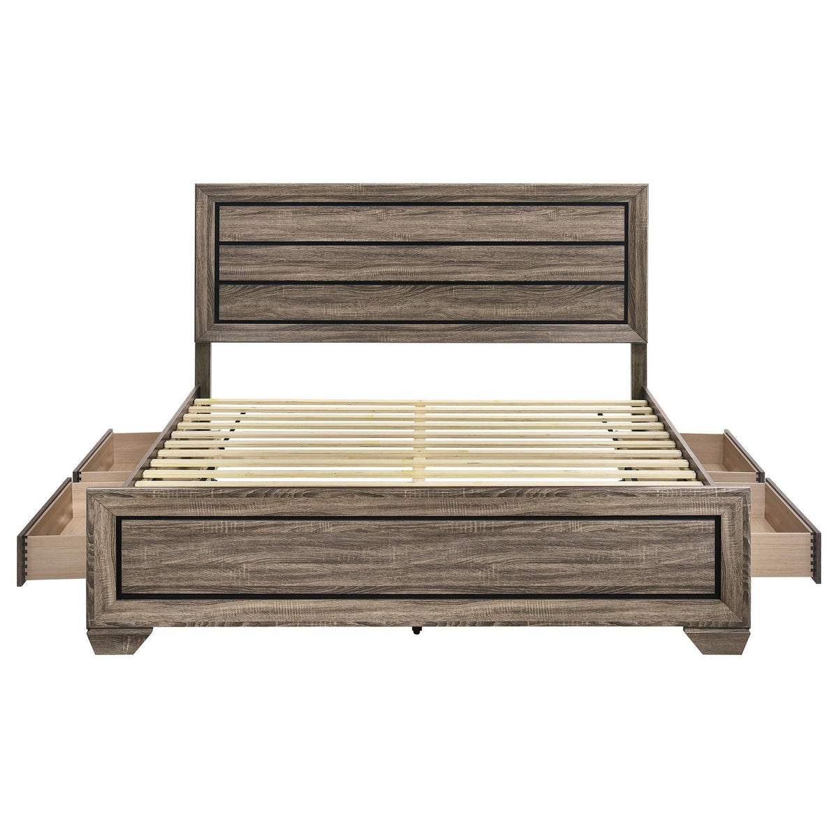Kauffman E King Bed in Washed Taupe - Coaster Furniture