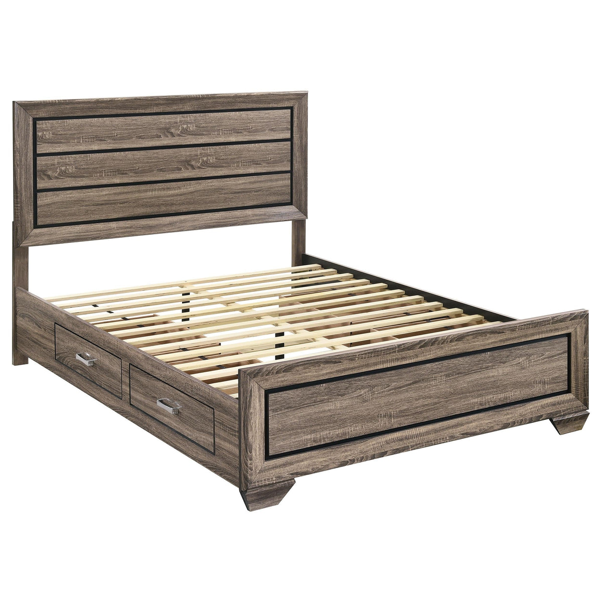 Kauffman Queen Bed in Washed Taupe - Coaster Furniture