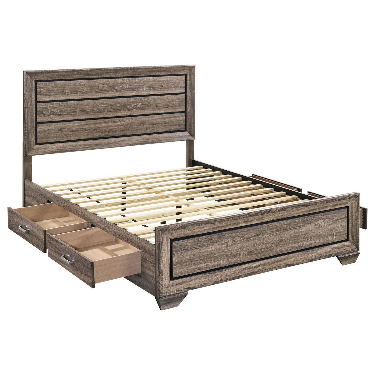 Kauffman Queen Bed in Washed Taupe - Coaster Furniture