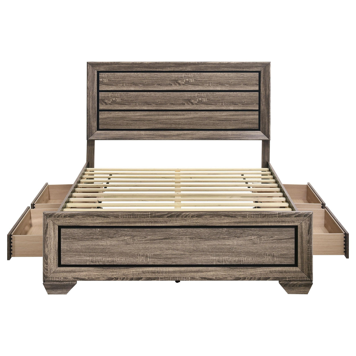 Kauffman Queen Bed in Washed Taupe - Coaster Furniture