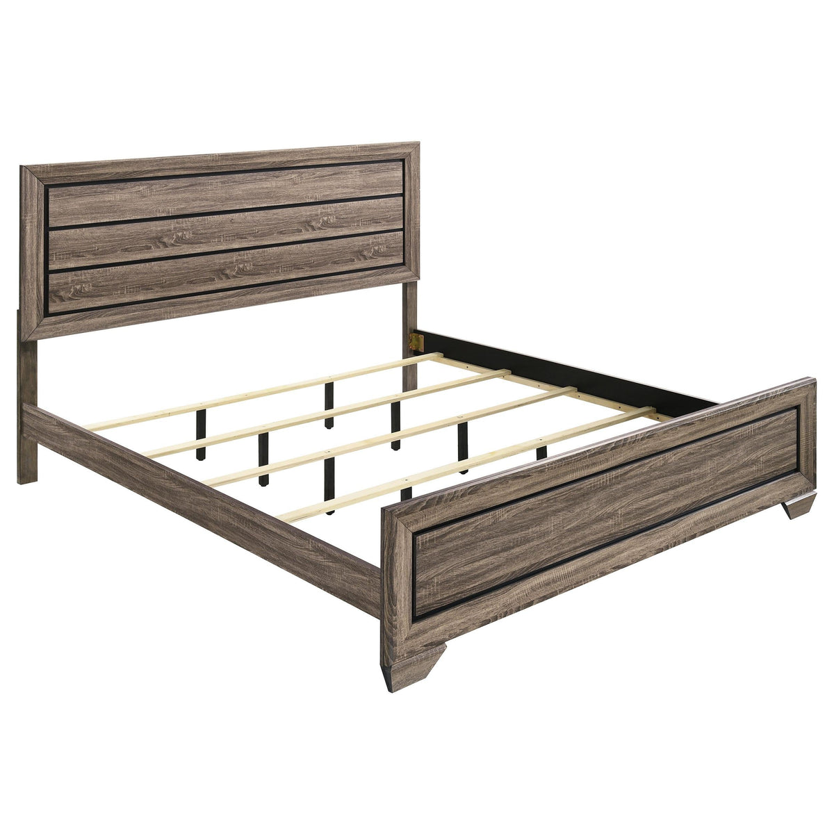 Kauffman E King Bed in Washed Taupe - Coaster Furniture