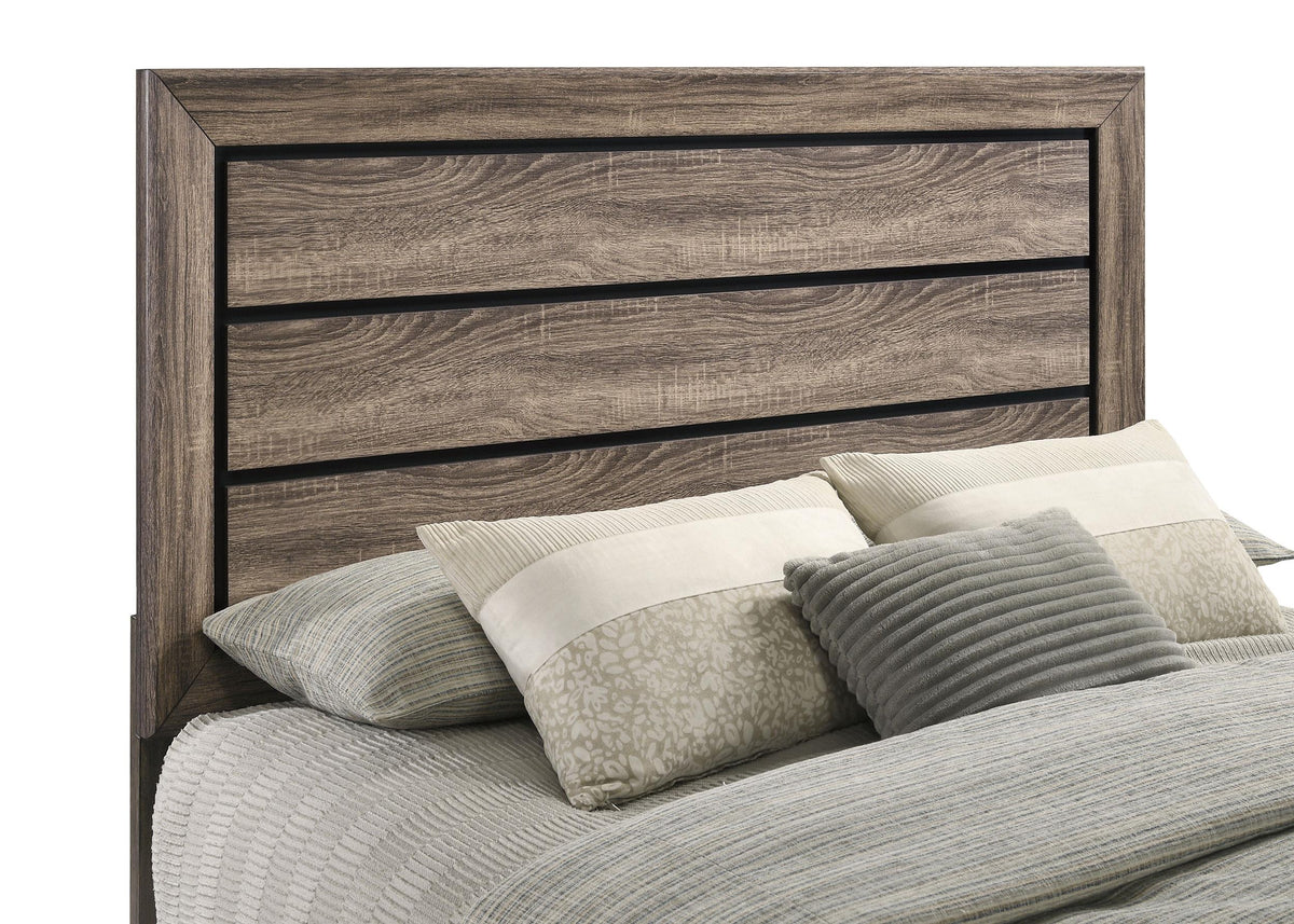 Kauffman Queen Bed in Washed Taupe - Coaster Furniture