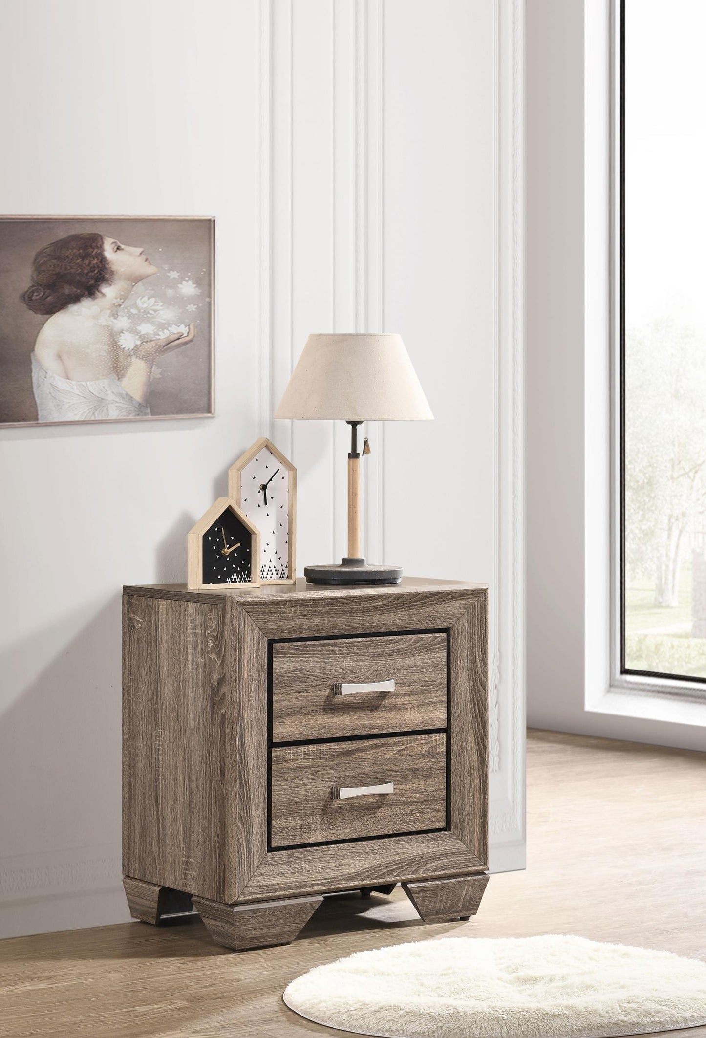 Kauffman Nightstand - Washed Taupe