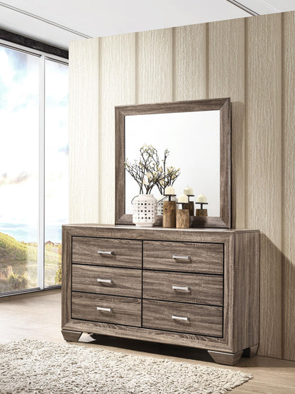 Kauffman Dresser With Mirror - Washed Taupe