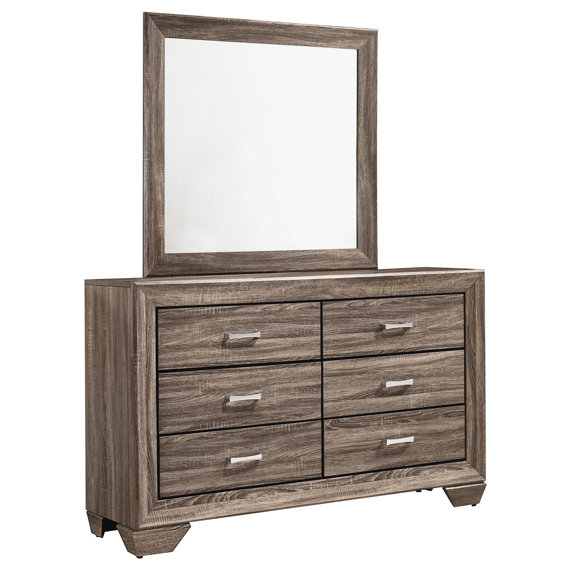 Kauffman Dresser With Mirror - Washed Taupe