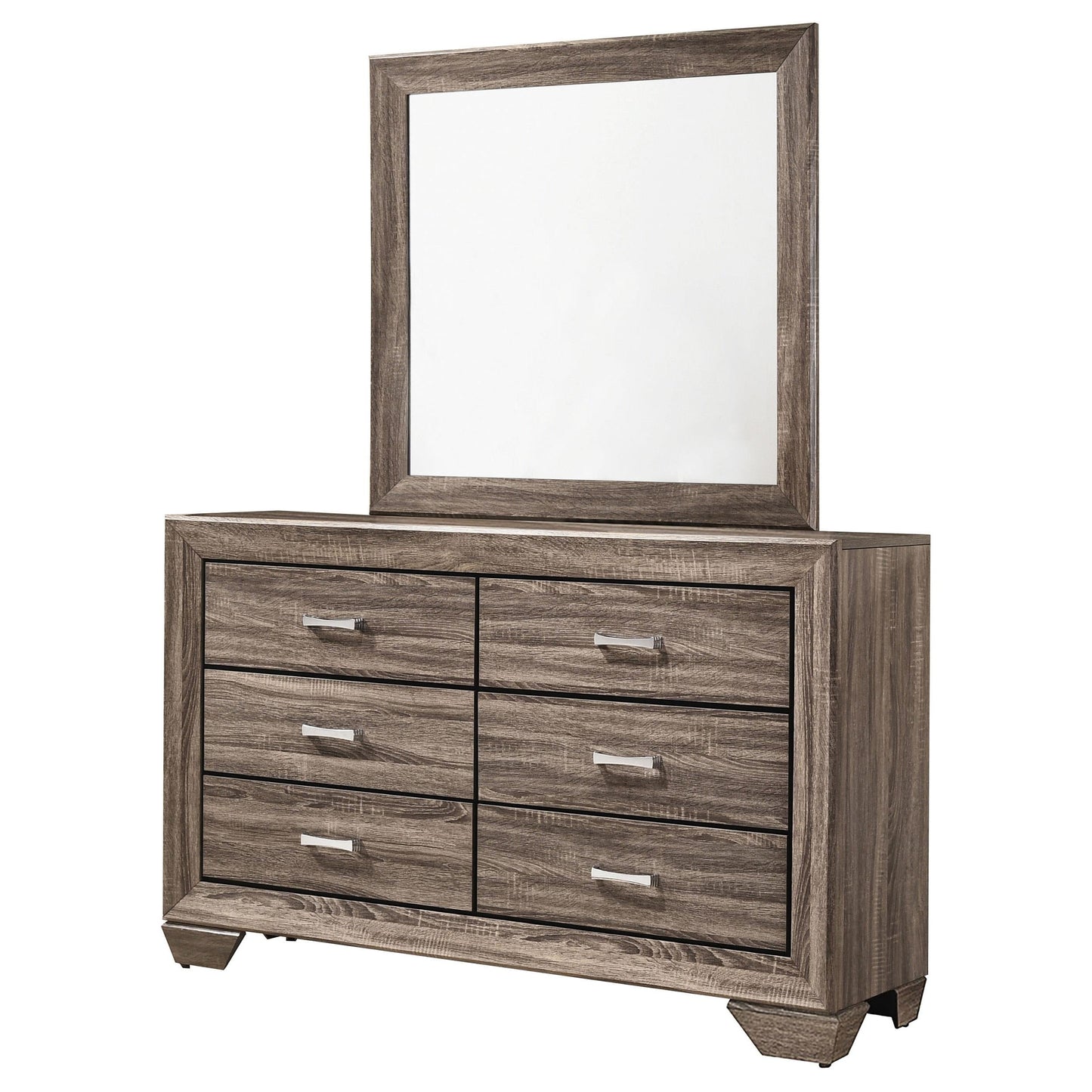 Kauffman Dresser With Mirror - Washed Taupe