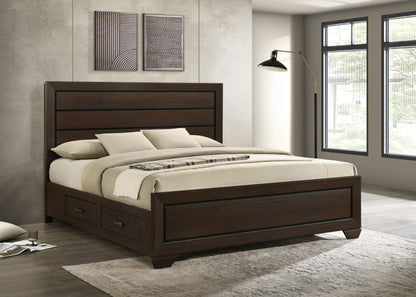 Kauffman E King Bed in Dark Cocoa - Coaster Furniture